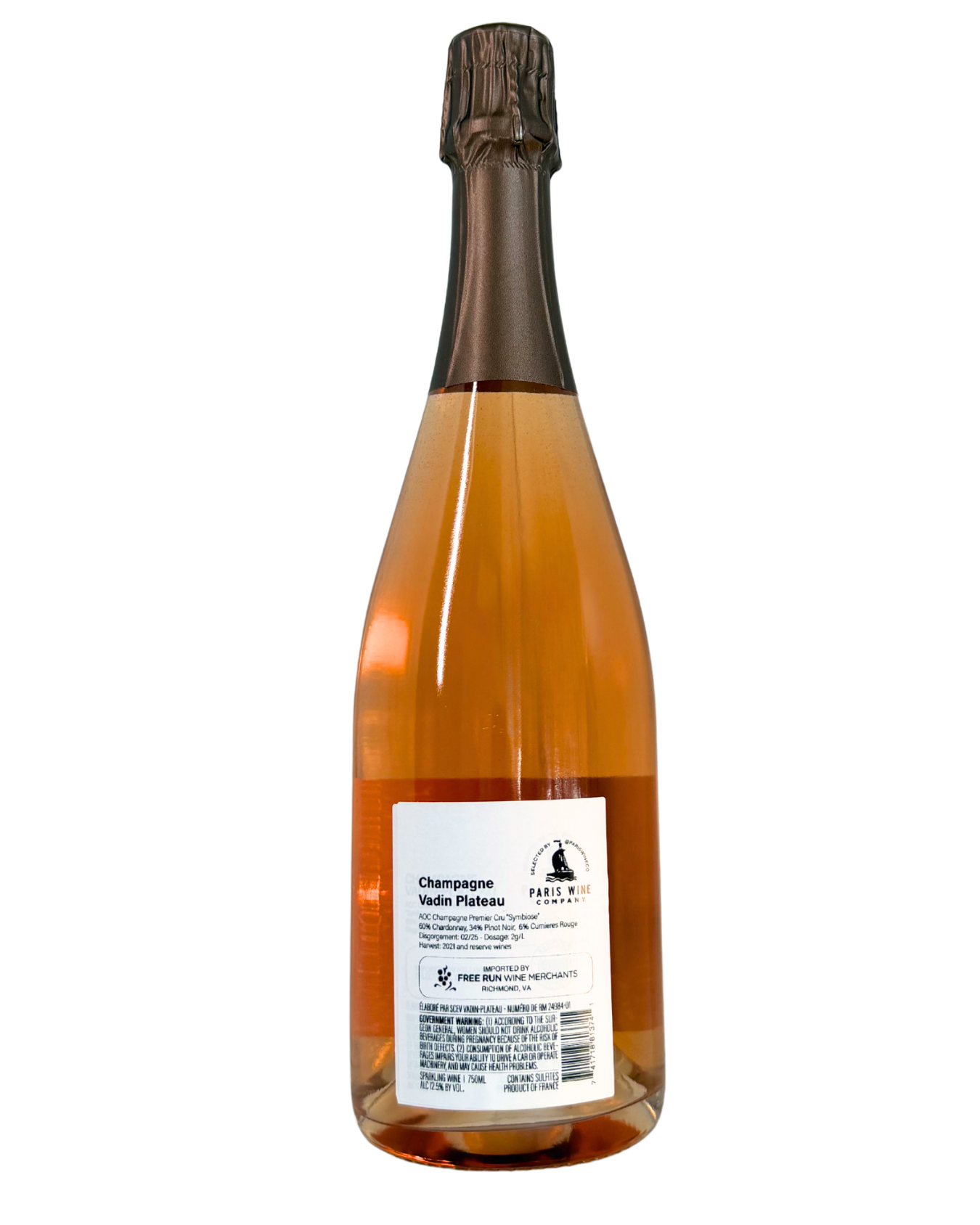 Champagne Vadin-Plateau, Champagne 1er Cru Extra Brut Symbiose Rosé