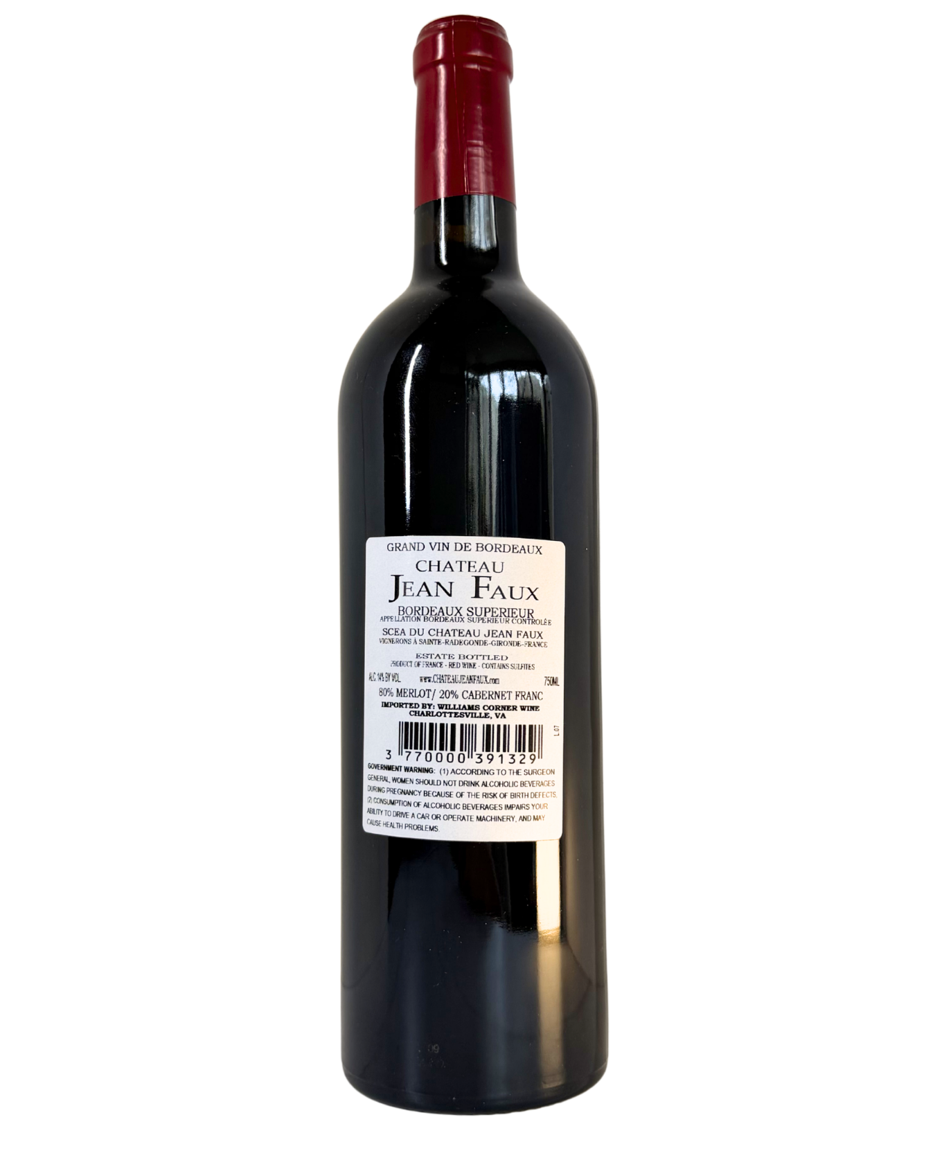 Château Jean Faux, Bordeaux Supérieur Sainte Radégonde (2014)