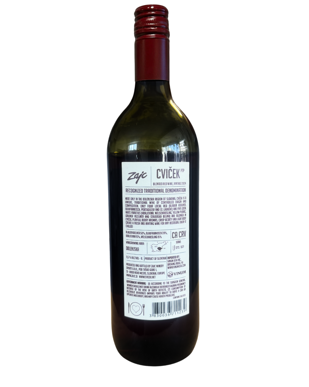 Zajc Cviček 1L 2024